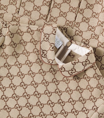 Abito a pieghe in canvas GG | Gucci Kids