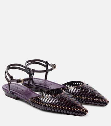 Ballerines Violette en cuir verni | Ulla Johnson