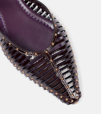 Ballerines Violette en cuir verni | Ulla Johnson