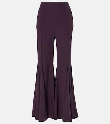 Pantaloni flared in crêpe di raso | Chloé