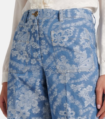 Weite Hose aus Baumwolle und Leinen | Etro