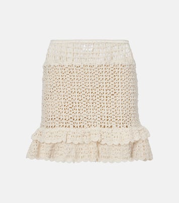 Minigonna Brigitte in crochet di cotone | Anna Kosturova