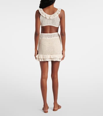 Minigonna Brigitte in crochet di cotone | Anna Kosturova