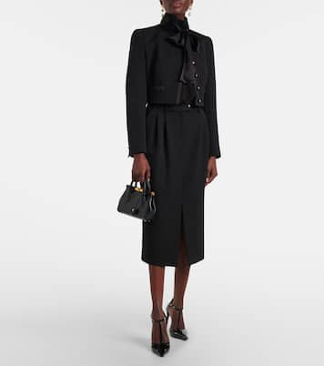 Veste raccourcie en laine mélangée | Dolce&Gabbana
