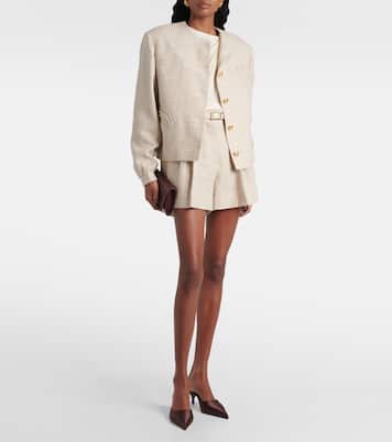 Selle linen and cotton blend shorts | Blazé Milano