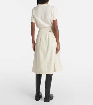 Gonna midi in twill di misto cotone | Moncler