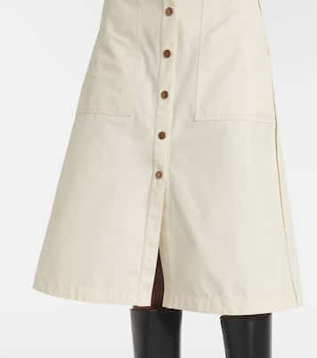 Gonna midi in twill di misto cotone | Moncler