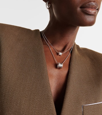 Collana B.zero1 in oro bianco 18kt con diamanti | Bvlgari