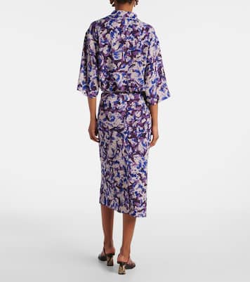 Jupe crayon à fleurs | Dries Van Noten