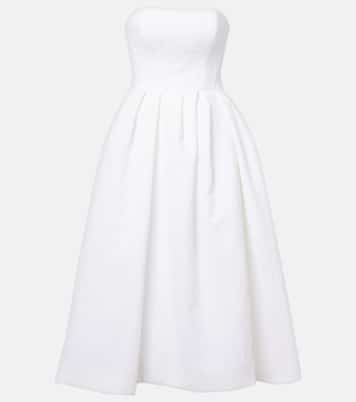 Vestido midi en mezcla de algodón | Carolina Herrera