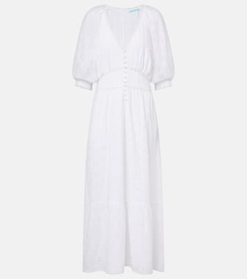 Abito midi Daphne in sangallo di cotone | Melissa Odabash