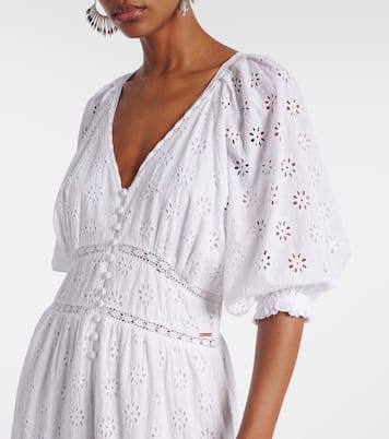 Abito midi Daphne in sangallo di cotone | Melissa Odabash