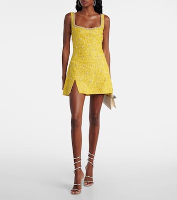 Crystal embellished minidress | Clio Peppiatt