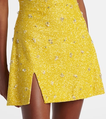 Crystal embellished minidress | Clio Peppiatt