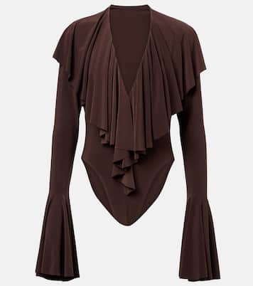 Ruffled jersey bodysuit | Norma Kamali
