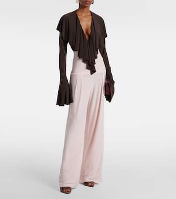 Ruffled jersey bodysuit | Norma Kamali