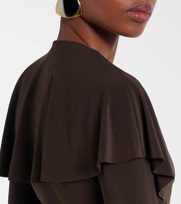 Ruffled jersey bodysuit | Norma Kamali