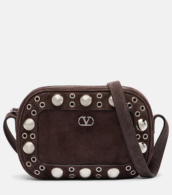 Borsa a tracolla Nellcôte Small in suede | Valentino Garavani