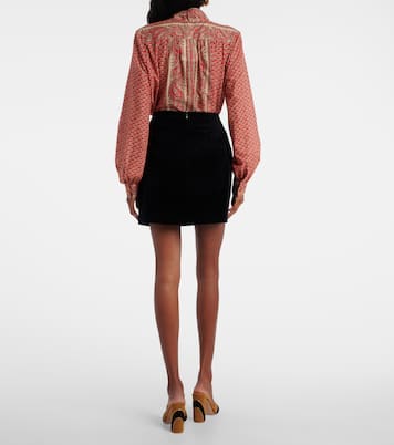 Coci cotton velvet miniskirt | Blazé Milano
