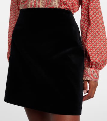 Coci cotton velvet miniskirt | Blazé Milano