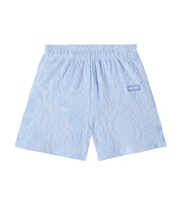 Shorts de felpa en mezcla de algodón | Versace Kids