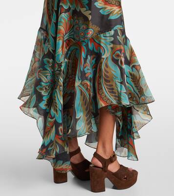 Paisley fringed silk gown | Etro