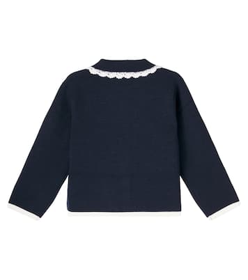 Cardigan brodé en laine mélangée | Tartine et Chocolat