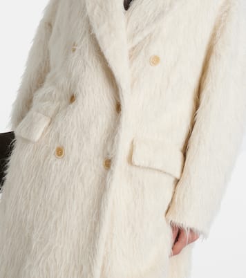 Double-breasted alpaca-blend coat | Brunello Cucinelli