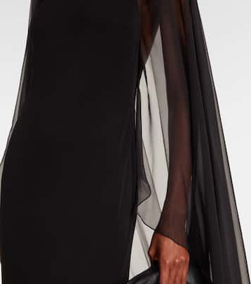 Tilly caped jersey gown | Ralph Lauren Collection