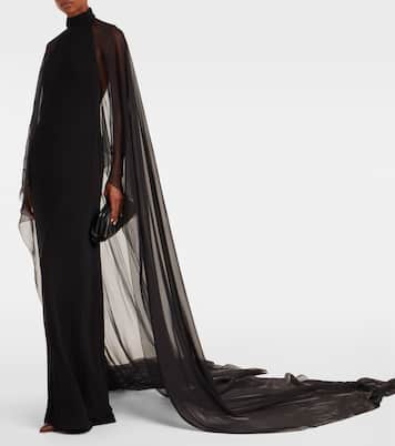 Tilly caped jersey gown | Ralph Lauren Collection