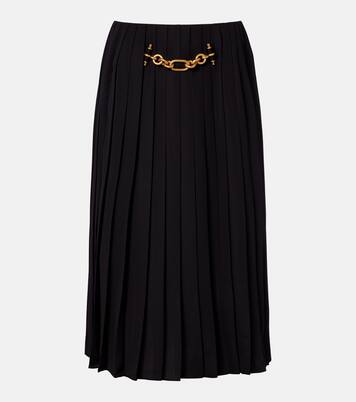 Chain-detail pleated midi skirt | Balmain