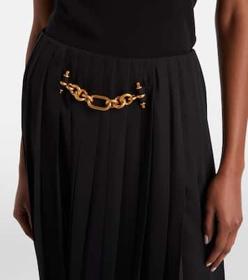 Chain-detail pleated midi skirt | Balmain