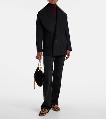 Shearling-lined calf hair slip-on shoes | Yves Salomon