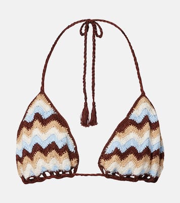 Bikini-Oberteil Summer Chevron aus Häkelstrick | Anna Kosturova