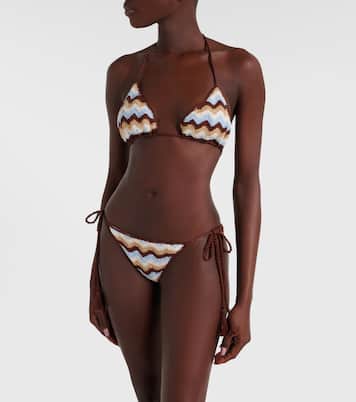 Bikini-Oberteil Summer Chevron aus Häkelstrick | Anna Kosturova