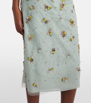 Robe midi Palla en tulle à dentelle  | Costarellos