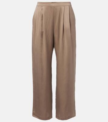 Isola silk twill wide-leg pants | Asceno
