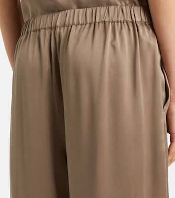 Isola silk twill wide-leg pants | Asceno
