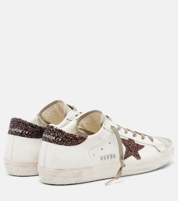 Super Star glitter leather sneakers | Golden Goose