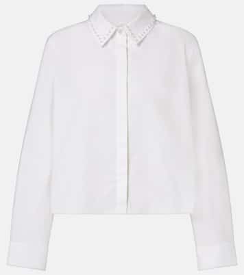 Jocelyn beaded cotton poplin shirt | Velvet