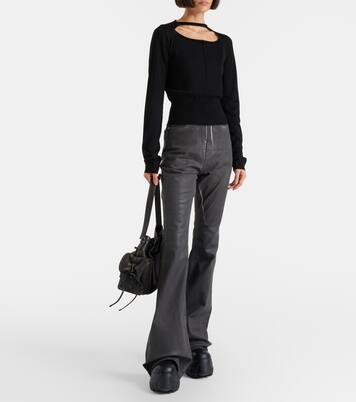 Cutout virgin wool top | Rick Owens