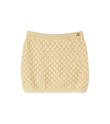 Open-knit cotton skirt | Dolce&Gabbana Kids