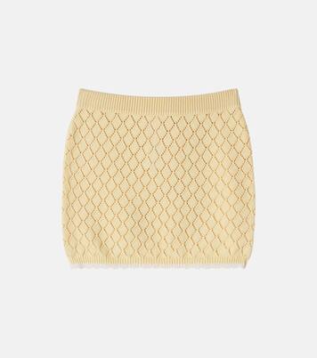 Open-knit cotton skirt | Dolce&Gabbana Kids