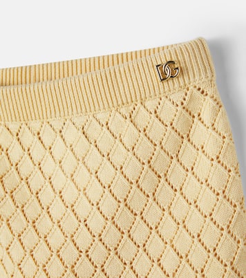 Open-knit cotton skirt | Dolce&Gabbana Kids