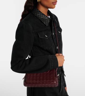 Notturno Intrecciato leather crossbody bag | Bottega Veneta