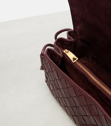 Notturno Intrecciato leather crossbody bag | Bottega Veneta