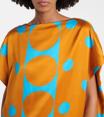 Printed satin maxi dress | Dries Van Noten