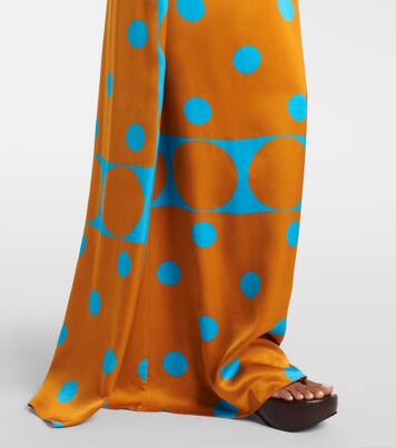 Printed satin maxi dress | Dries Van Noten