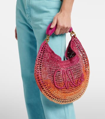 Summer Banana Medium raffia shoulder bag | Chloé