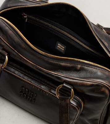 Bolso al hombro Pocket de piel | Miu Miu